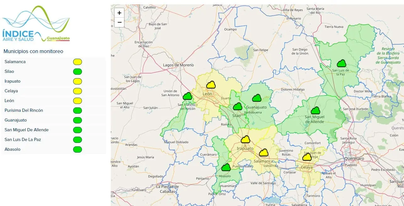 Aire Aceptable en Salamanca y Guanajuato