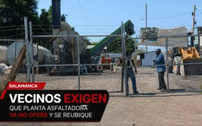 Vecinos exigen reubicar planta asfaltadora en Salamanca por daños a la salud